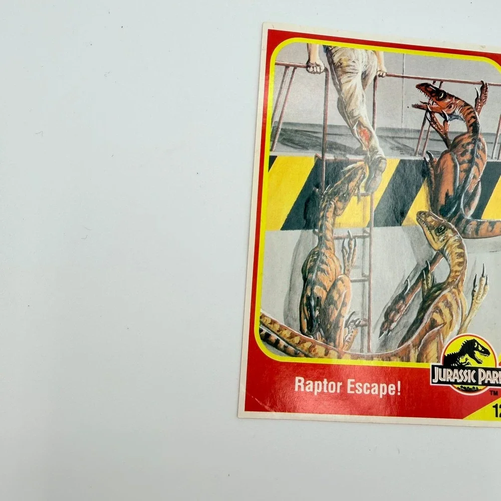 Kenner Jurassic Park Trading Card Unisex OS Red Good Raptor Escape #12 1993